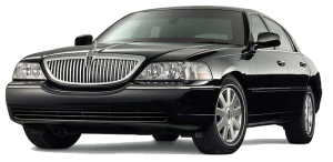 Black Lincoln Town Car executive sedan