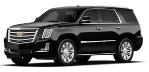 Black Cadillac Escalade executive SUV