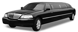 A black stretch limousine ready for grad night.